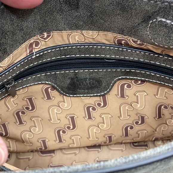 Justin Western Cowgirl Country Leather Fringe Crossbody Bag Purse - Picture 8 of 14